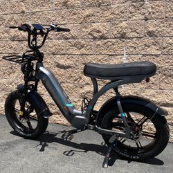 Powerful Step Through Electric Ebike 1000W Motor, 20ah, 30mph, Front Rack, USB