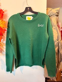 Kerri Rosenthal Love Embroidered Cashmere Sweater Medium