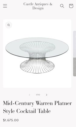 Glass Top Round Coffee Table