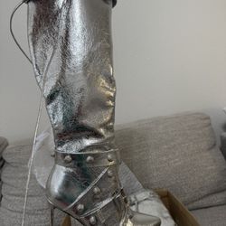 Silver Steve Madden Boots