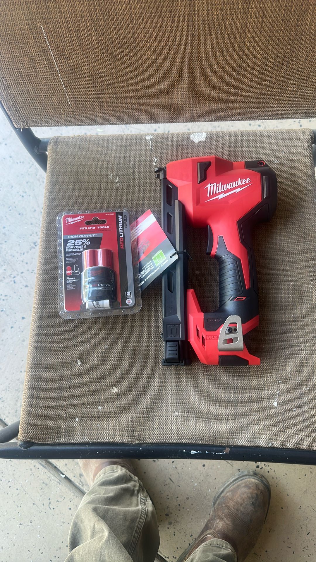 M12 Stapler And 2.5 High Output Battery $190