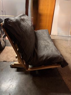 Queen futon with wood frame - free