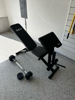 Weight bench with weights
