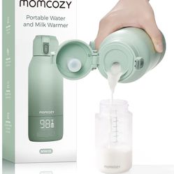 Momcozy Portable Milk Warmer for Travel – Dual Heating Modes for Breast Milk & Water, Portable Bottle Warmer, 17 Ounces