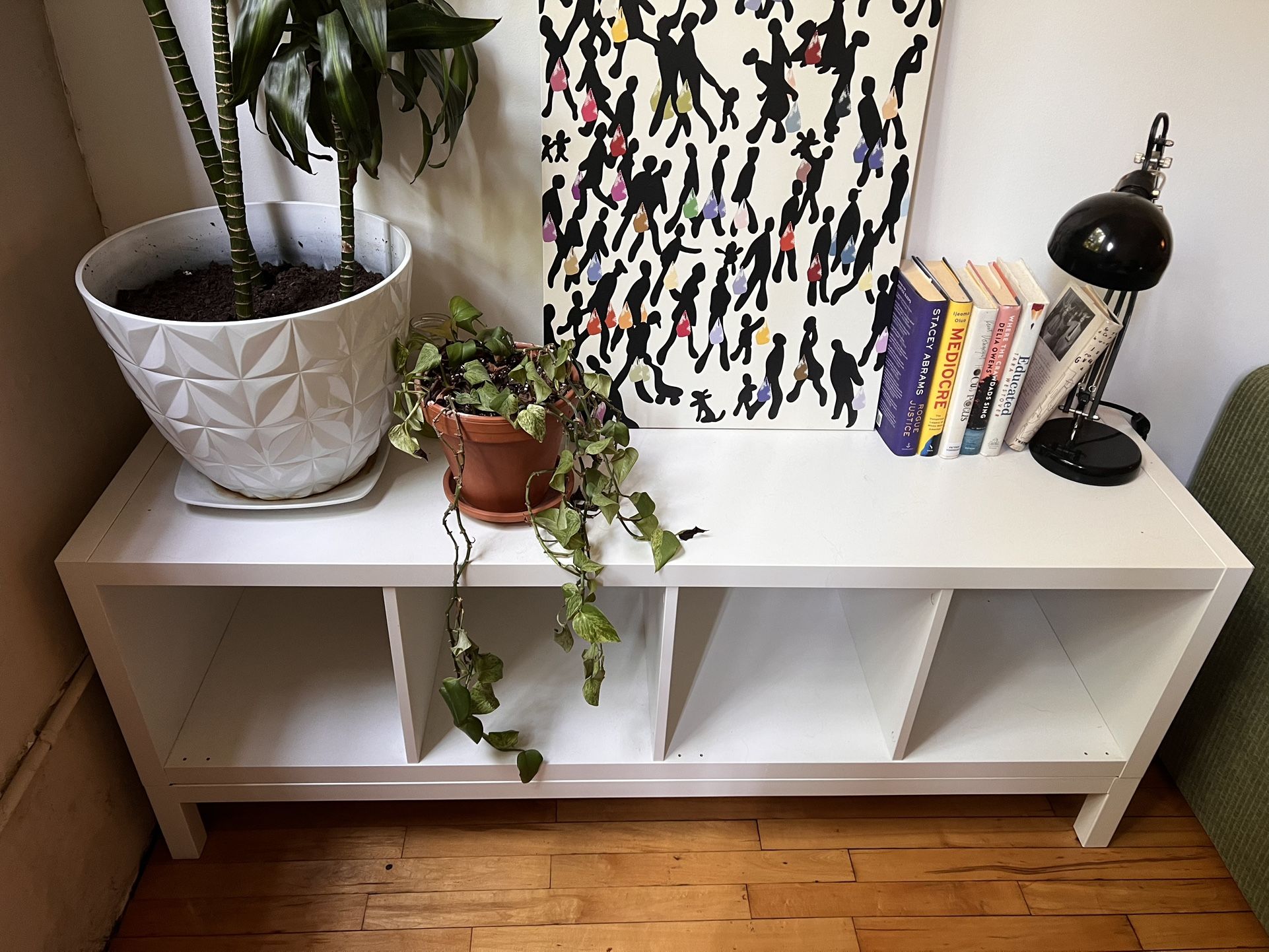 IKEA Kallax 1x4 With Stand - White