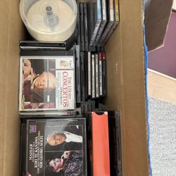 large box with cds of classical music