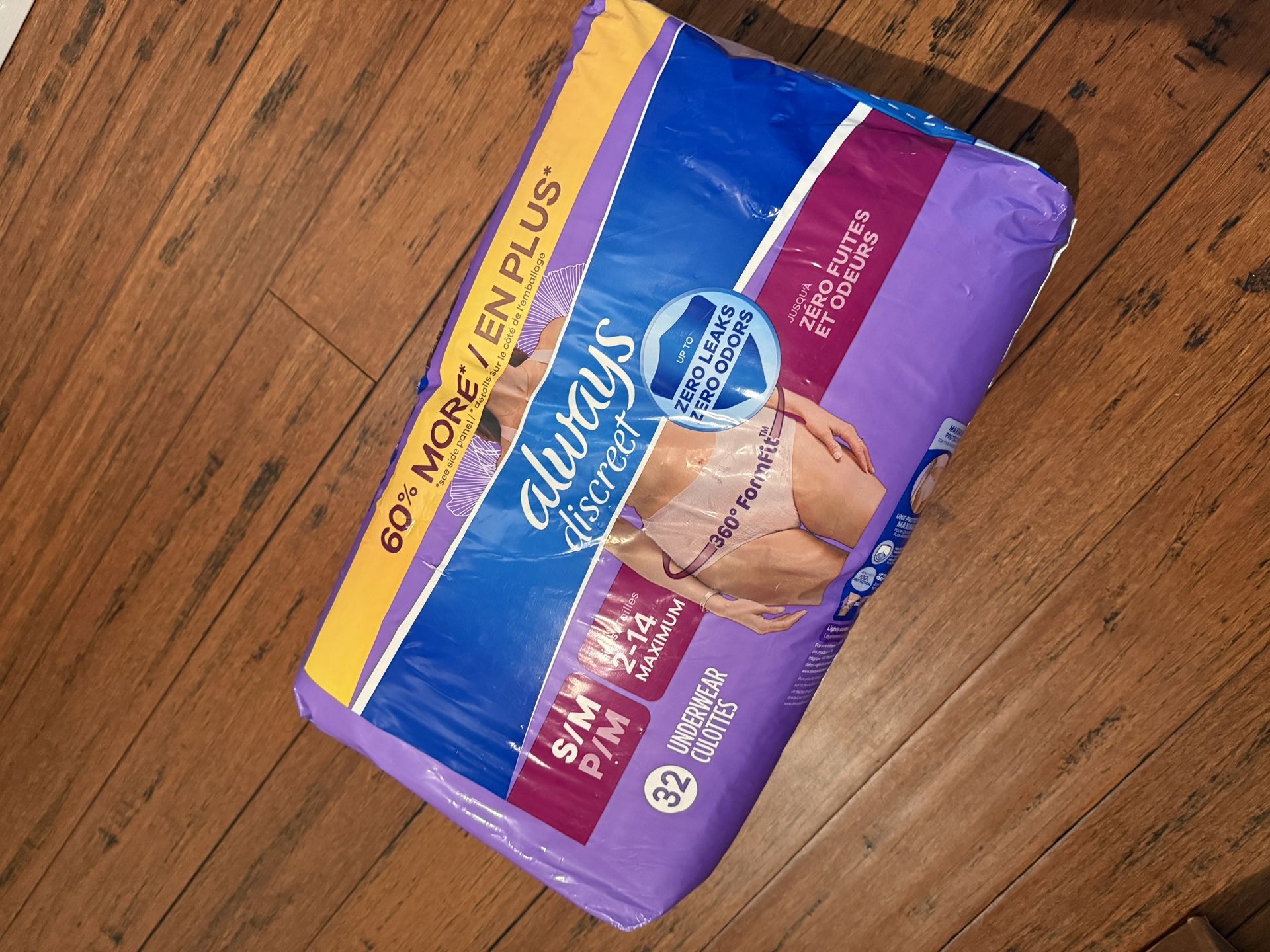 Always Discreet Briefs- adult diapers S/M