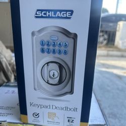 Camelot Satin Nickel Electronic Keypad Deadbolt