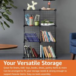 Cube Wire Grid Stackable Storage Shelves