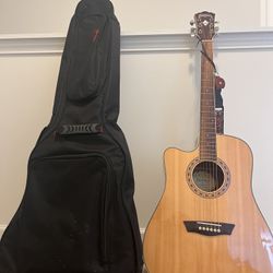 Acoustic/Electric Guitar (Natural, Left-Handed) + Bag