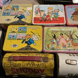 Antique Lunch Boxes/ Thermos