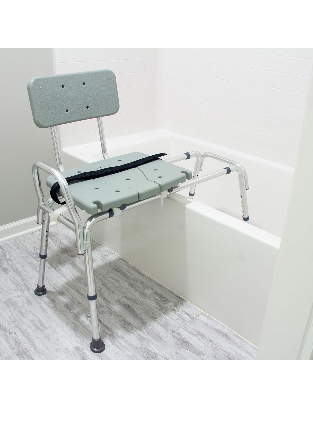 DMI Tub Transfer Bench and Shower Chair with Non Slip Aluminum Body,