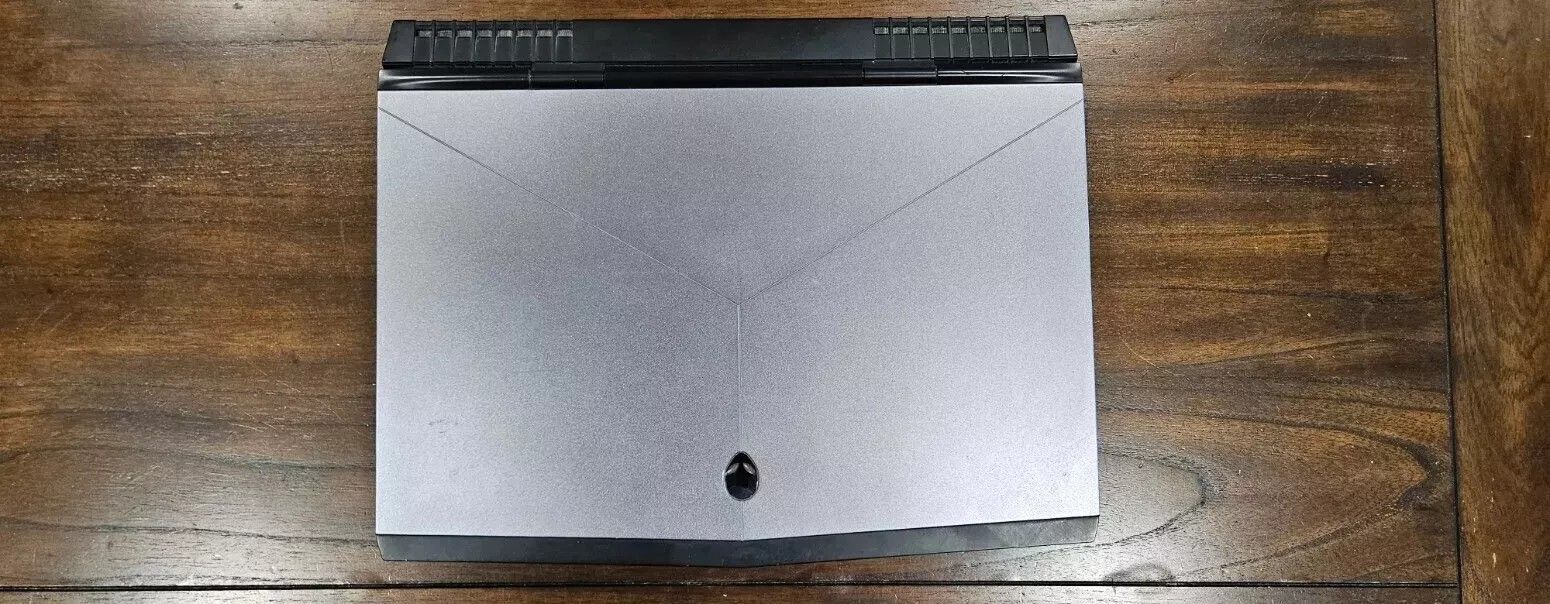 Alienware 17 R4 gaming laptop used with charger