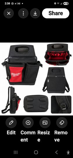 Milwaukee 48-22-8200 Jobsite Tool Backpack Black Red Molded Base