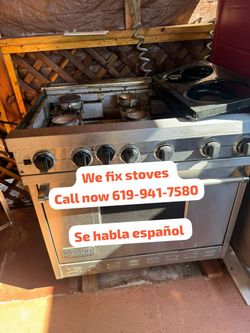 We Repair Stoves . Se Reparan Estufas Y Hornos