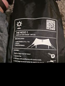 Neso 1 Portable Beach Tent Sun Shelter with Sand Anchor - Lightweight