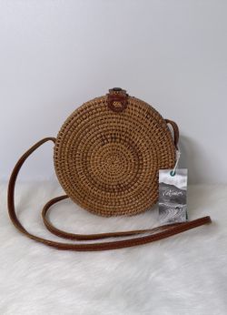 Handmade in Vietnam, Brown Woven Round bag