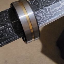 Men’s Fashion Stainless Steel Wedding Band Size 12