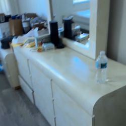 Nightstand And Matching Dresser With Mirror 