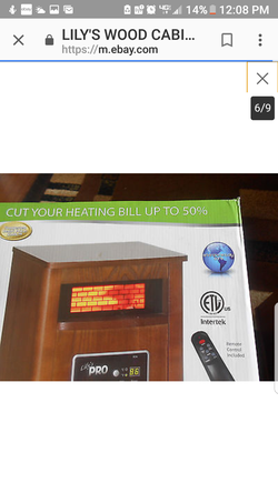 NEW LILY'S WOOD CABINET 1800 SQ FT, PRO DIGITAL INFRARED QUARTZ HEATER NEW  IN BOX for Sale in Seymour, TN - OfferUp