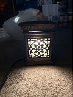 Vintage Scentsy Ceramic Electric Wax Warmer with Scroll Filigree Frame
