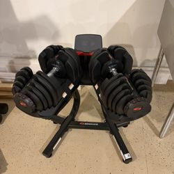 Bowflex 1090 Dumbells, Dumbbell Stand And 5.1 Bench