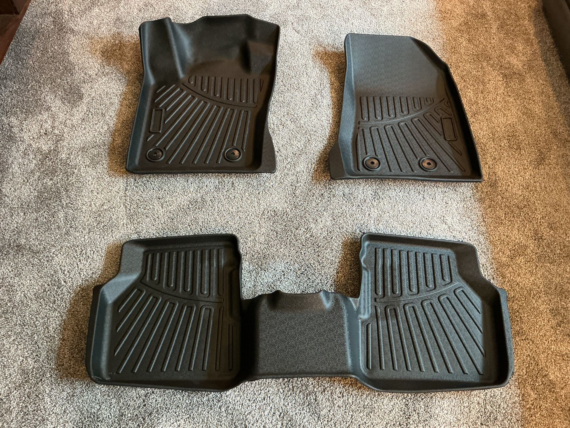 2017-2025 JEEP COMPASS ALL WEATHER FLOOR LINERS WITH 2 DRIVER SIDE FLOOR HOOKS (NEW BODY STYLE)