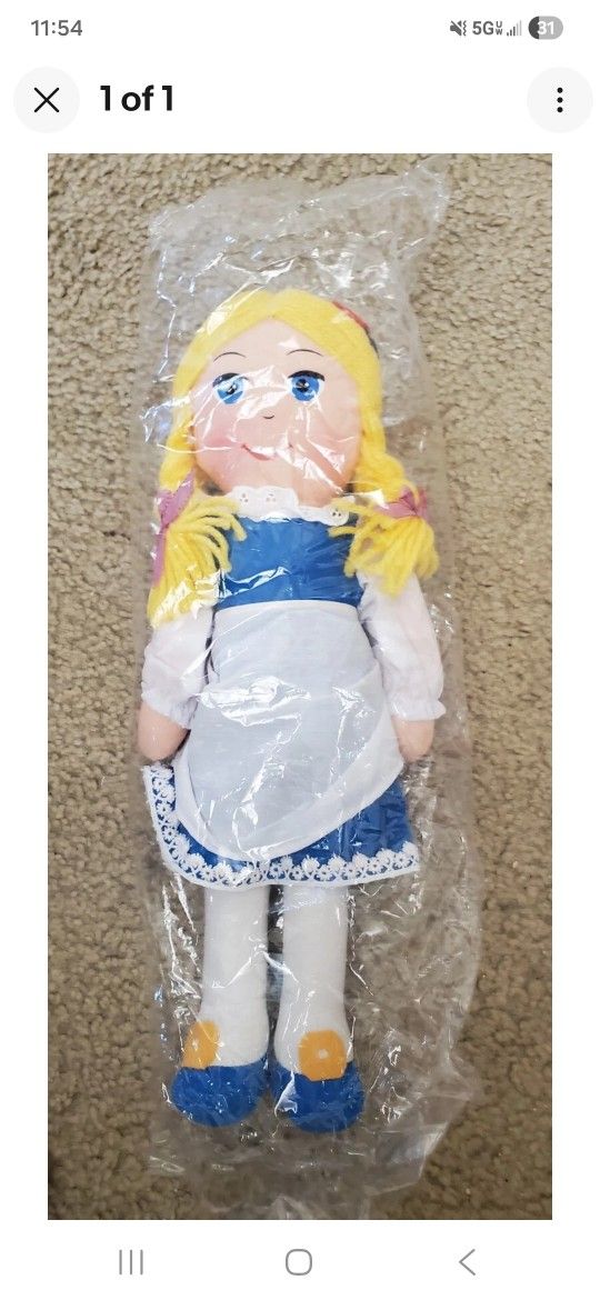 SWISS MISS VINTAGE RAG DOLL NEW