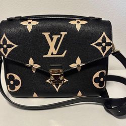 Louis Vuitton Empreinte Leather Pochette Metis Bicolor Monogram Bag