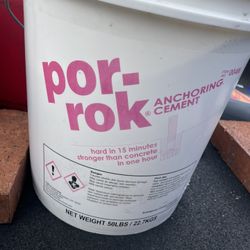 Por-rok Anchoring Cement 50lb Bucket