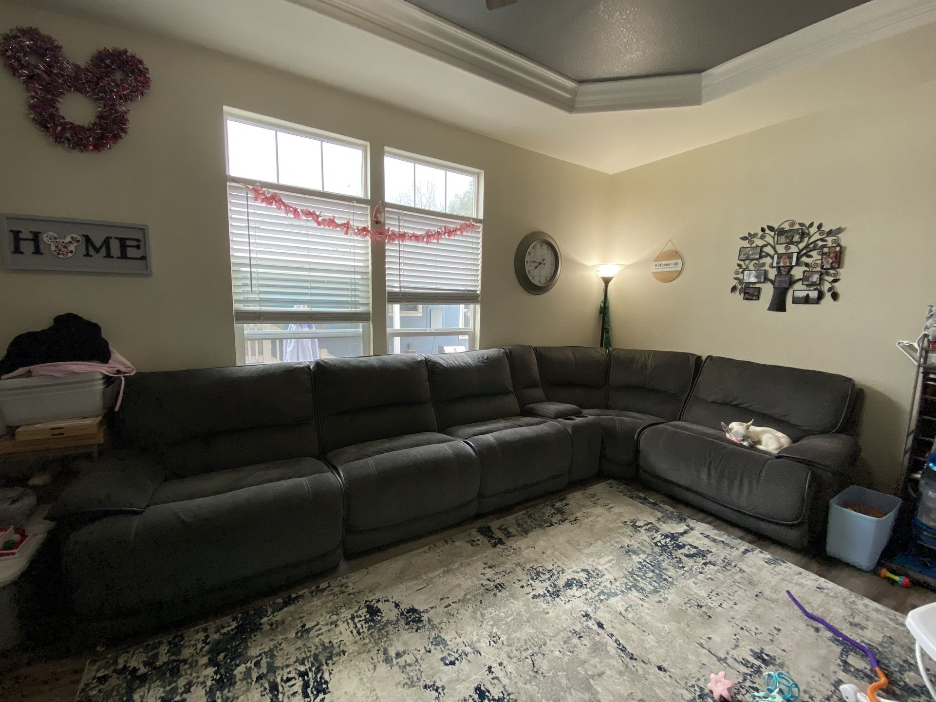 Reclining Gray Sectional Couch From Costco