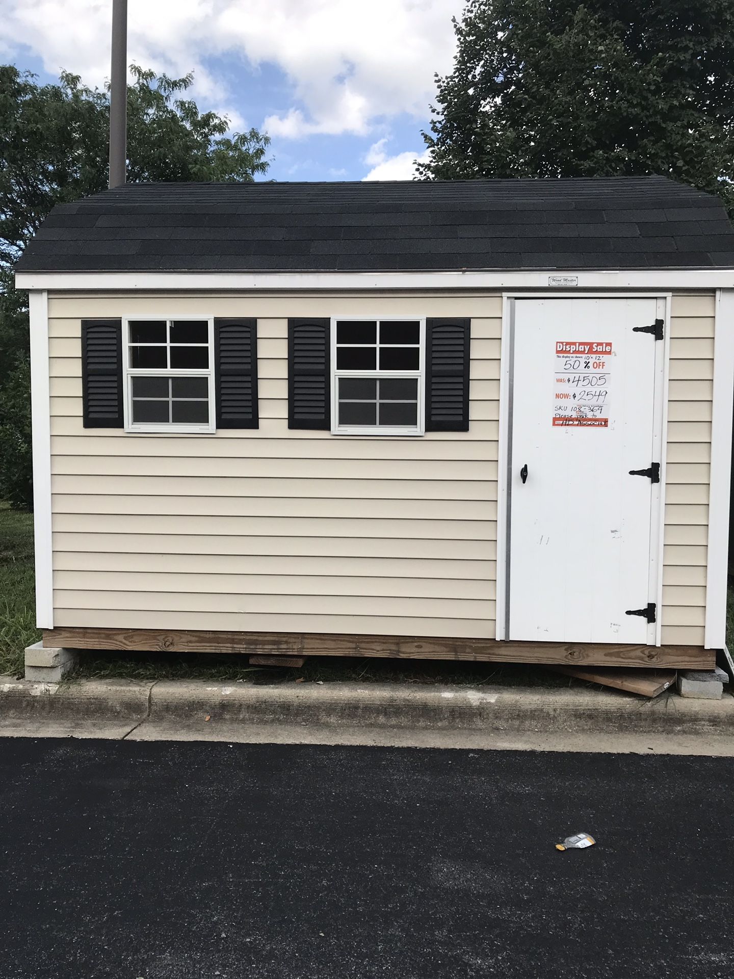 Shed display $2549 includes delivery