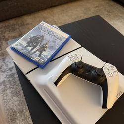 PS5 Disc Console + Controller + God of War Ragnarök – Like New