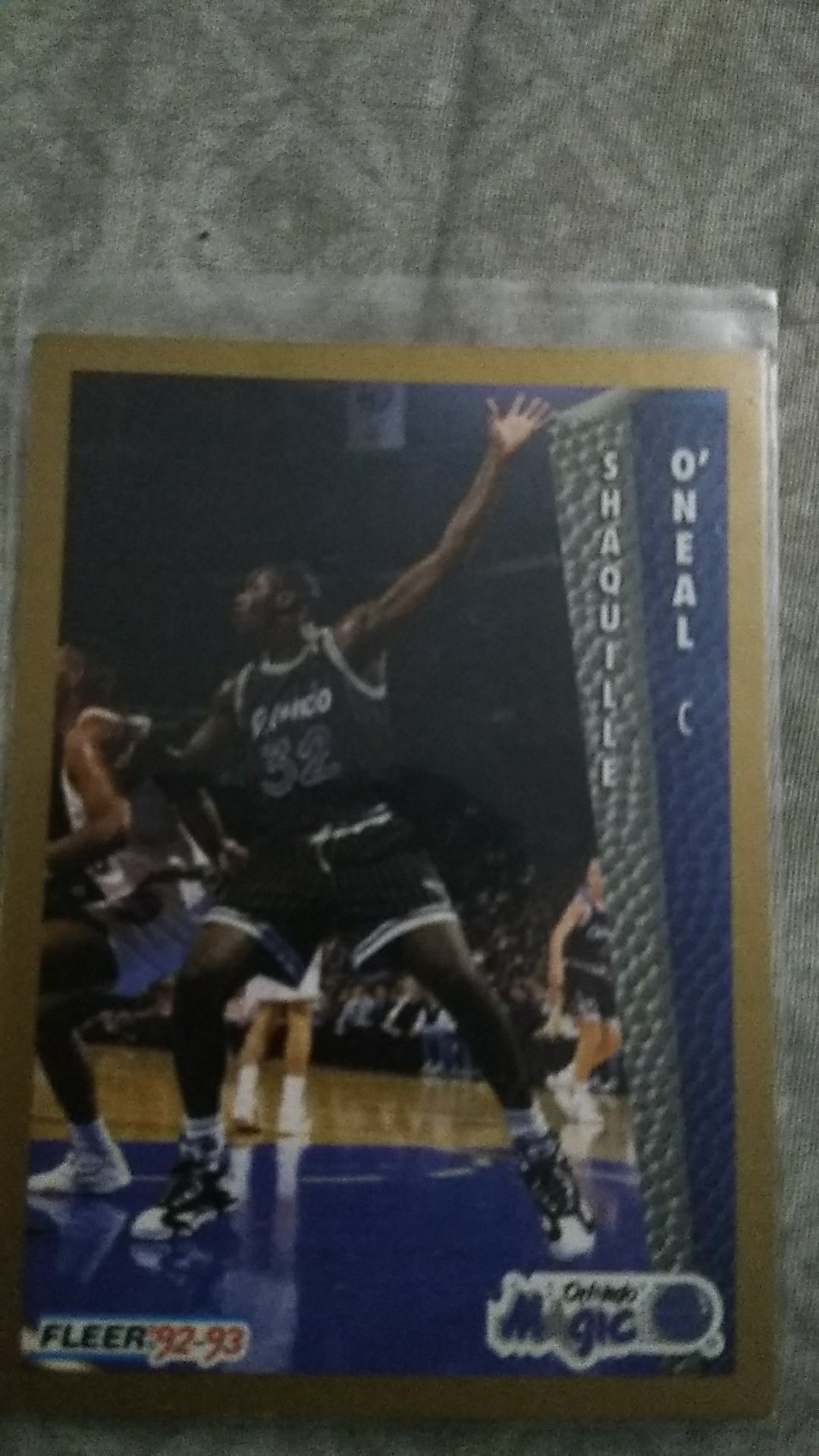 Shaq card with the magics
