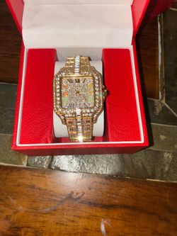 gold moissanite watch