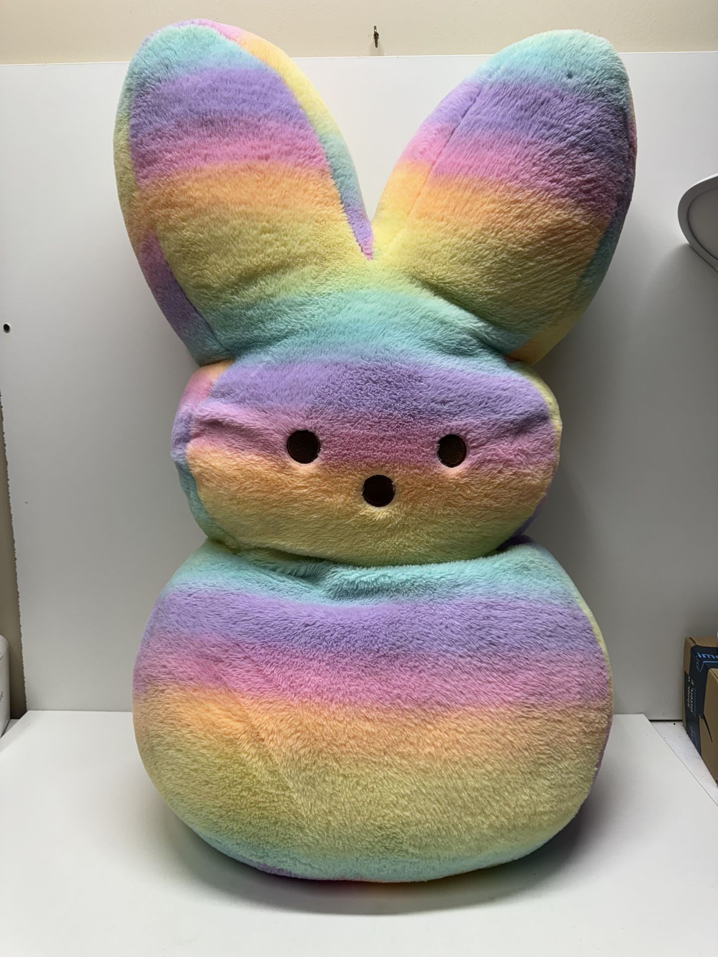 Peeps Jumbo 36” Multi Color Giant Rainbow Bunny Rabbit Plush Easter Stuffed