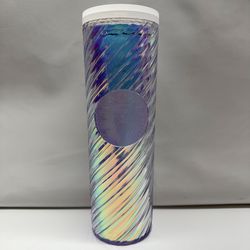 Brand New Starbucks 16oz Holiday Iridescent Swirl Tumbler 2022 Unicorn