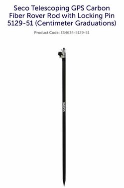 Seco Telescoping GPS Carbon Fiber Rover Rod 5129-51