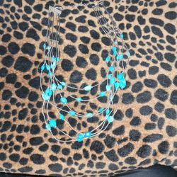 Navajo necklace Real Silver And Real Turquoise 