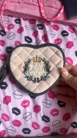 Velour juicy couture coin wristlet