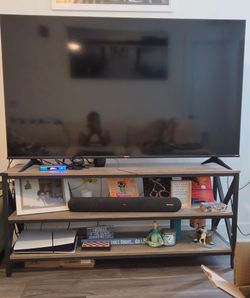 65" Flat Screen Roku TV and Sound Bar