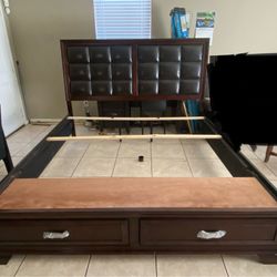 King Size Bed Frame w/ Storage 