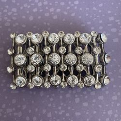 Silver Rhinestone Stretchable Bracelet
