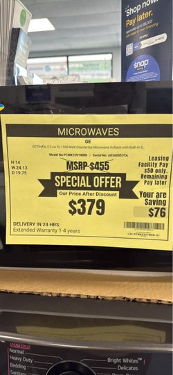 GE Profile 2.2 cu. ft. Countertop Microwave
