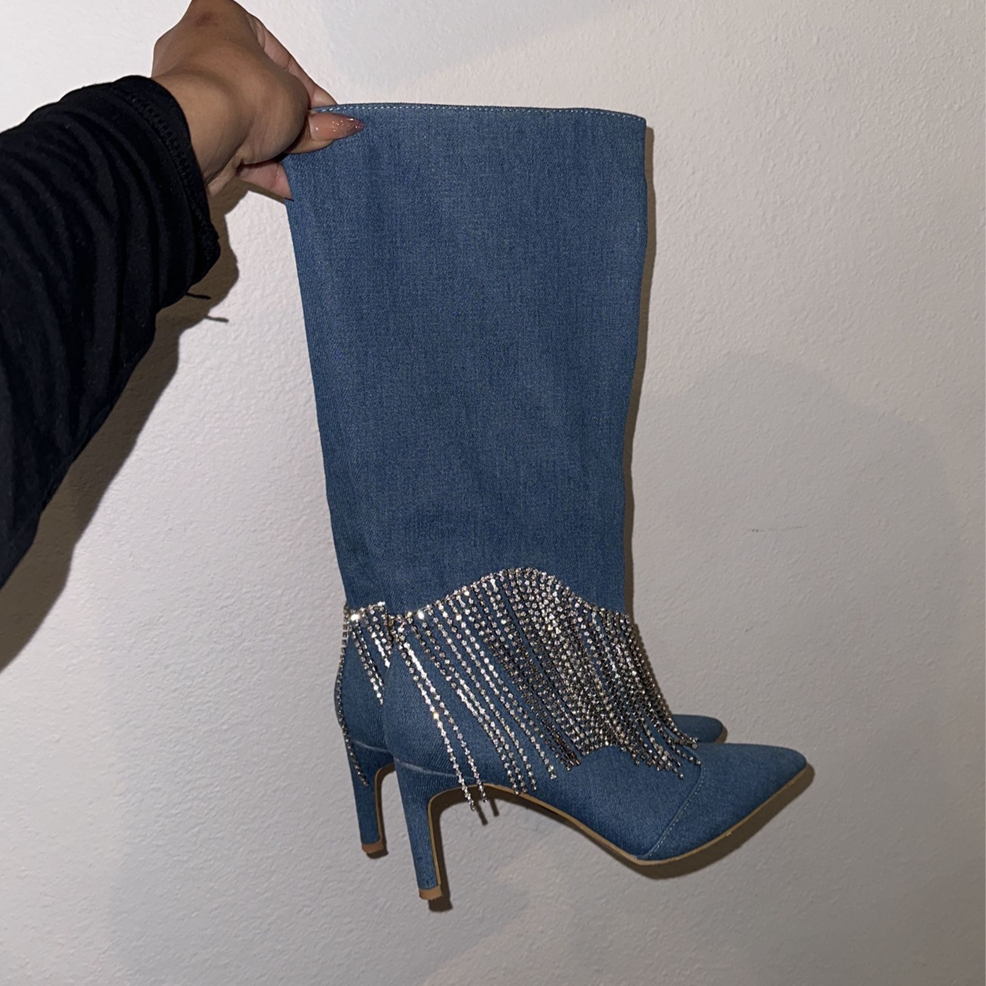 Denim Boots 