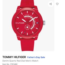Red Tommy Hilfiger Watch 