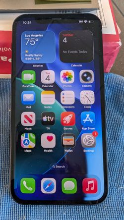 USED: BLACK IPHONE 12 - 128GB - UNLOCKED.