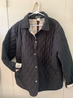 Black Quilted Jacket with Plaid Lining – XXL vision sports