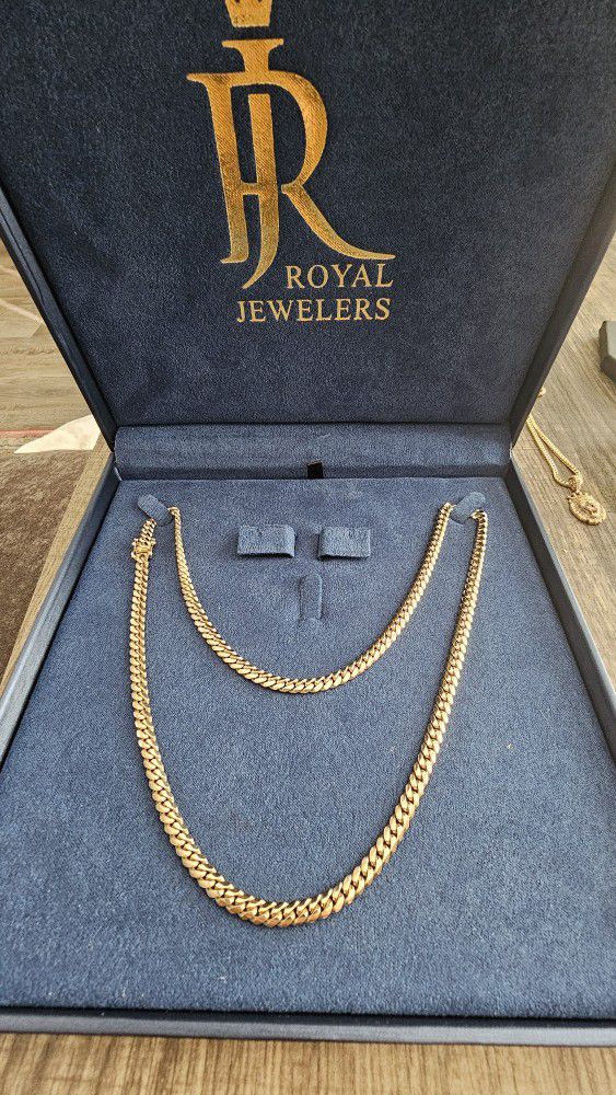 14k Solid Gold Miami Cuban Link Chain  5mm