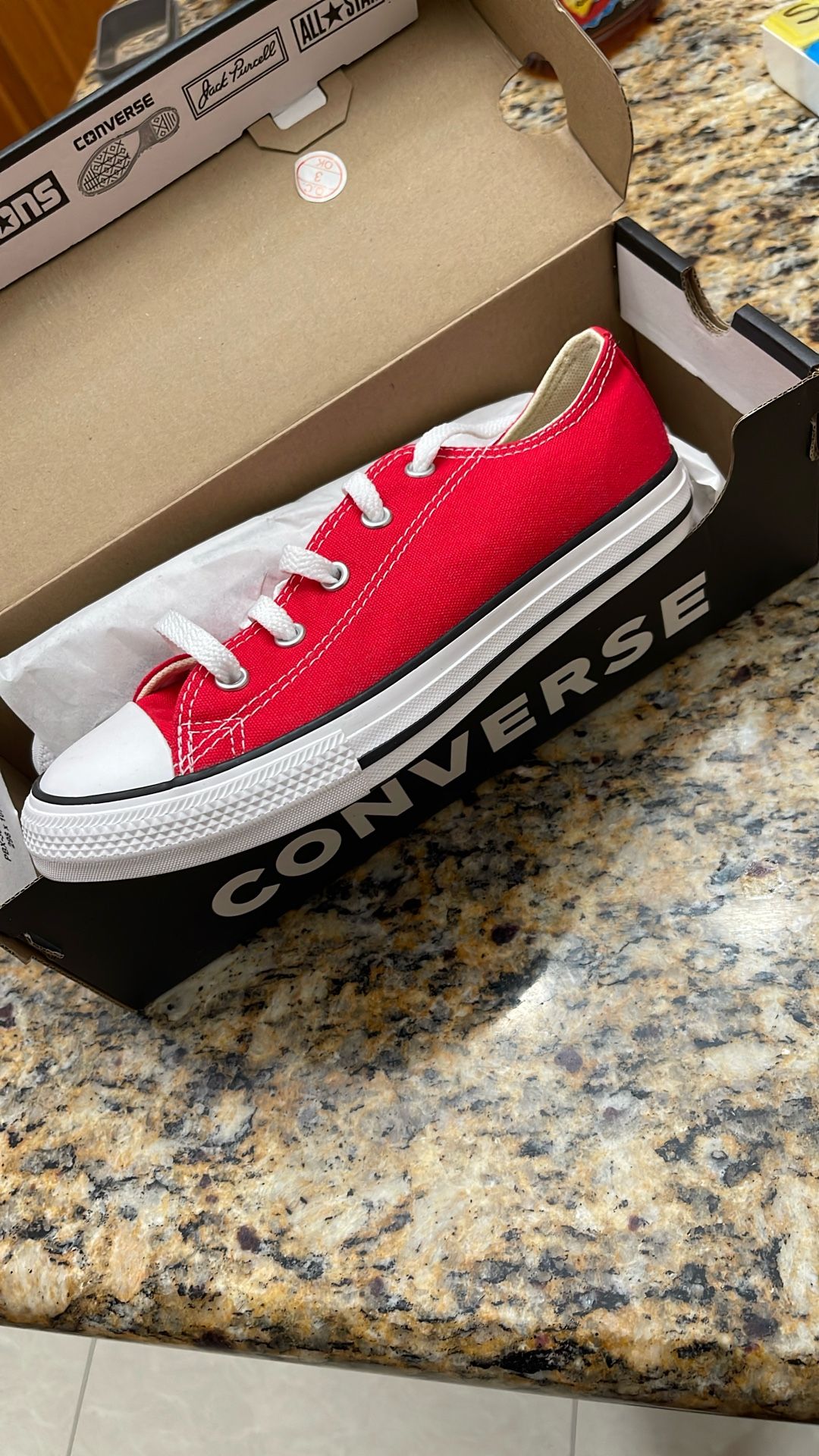 Red Converse All Star Size 3Y